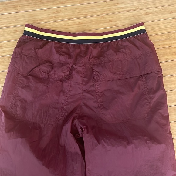 Free People Nylon Ripple Jogger Crop Mahogany Light Weight Sporty Pants - Picture 8 of 13